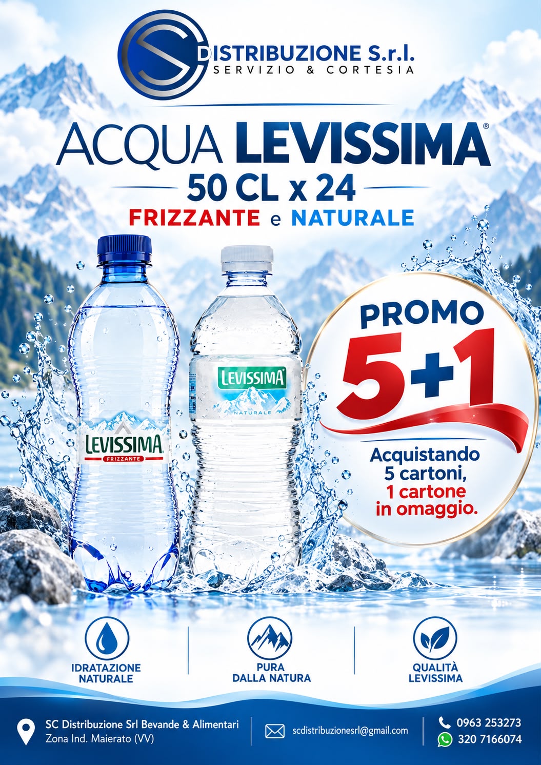 Acqua Levissima 50 cl x24 — 5+1