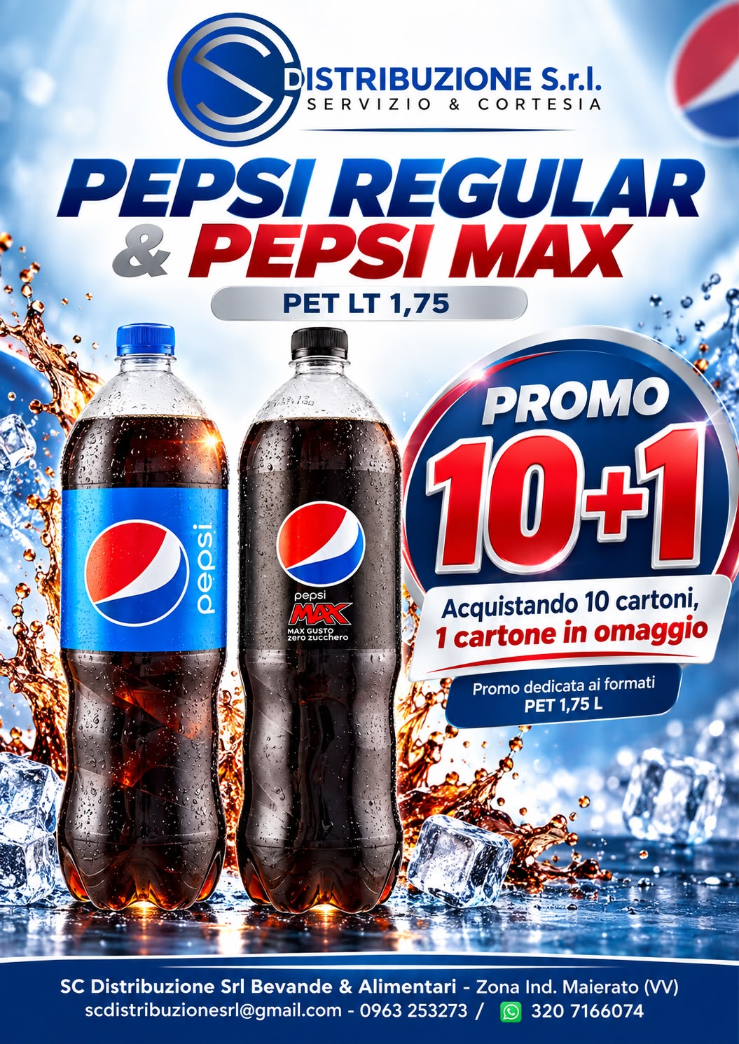 Pepsi Regular & Pepsi Max 1,75 L — 10+1
